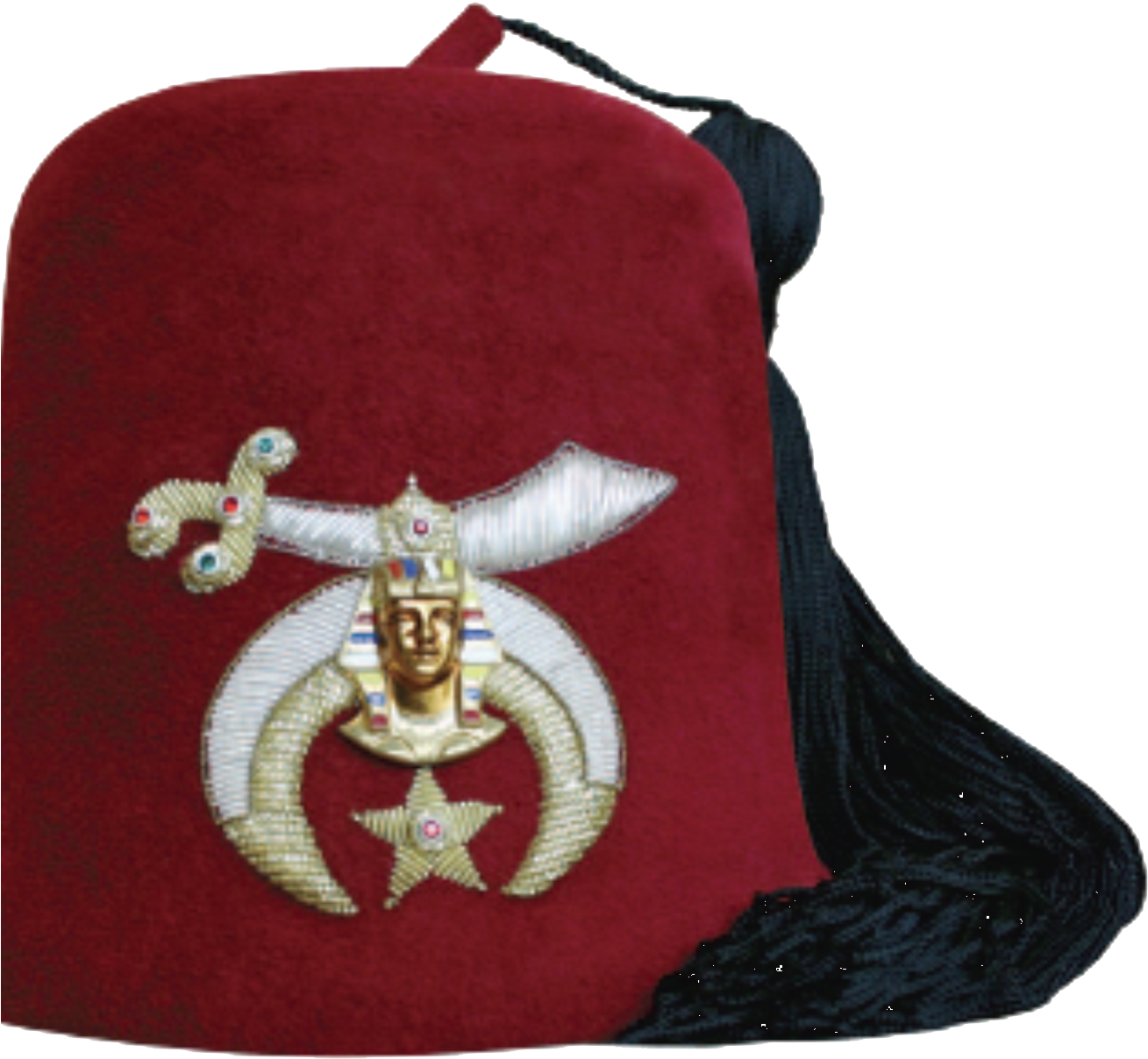 Red Fez Hatwith Emblem PNG