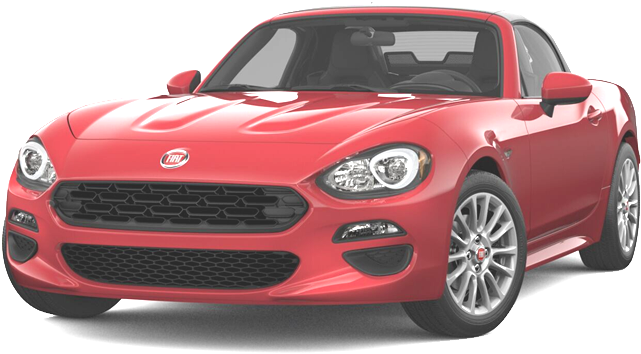 Red Fiat124 Spider Convertible PNG