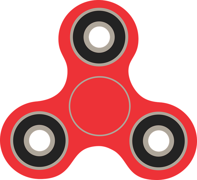 Red Fidget Spinner Graphic PNG
