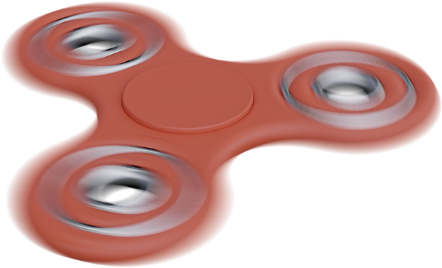 Red Fidget Spinner Isolated PNG