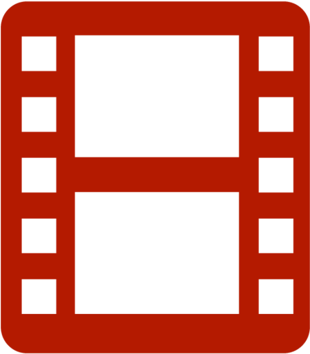 Download Red Filmstrip Icon | Wallpapers.com