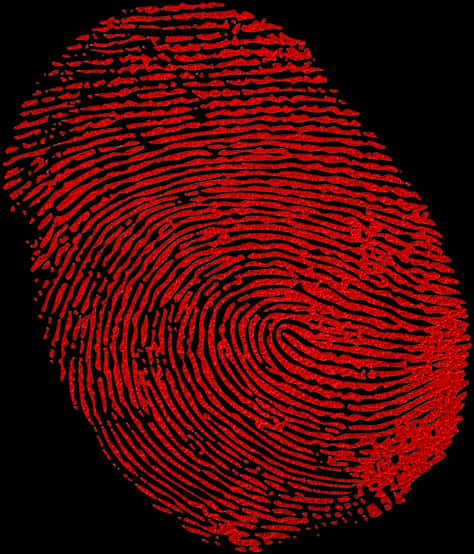 Red Fingerprint Pattern PNG