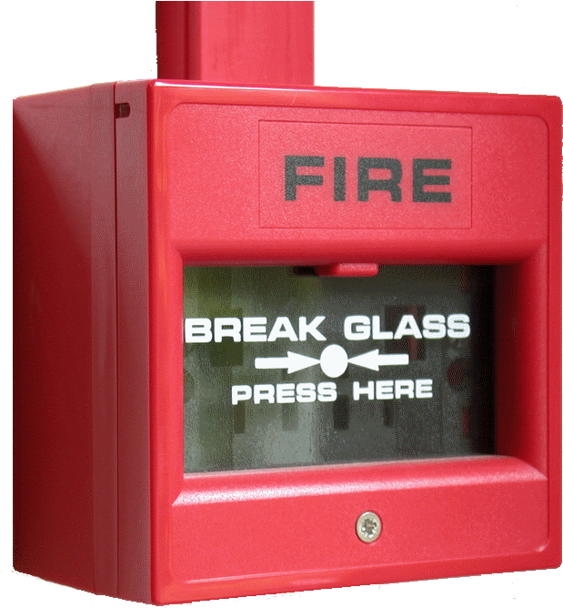 Red Fire Alarm Break Glass PNG
