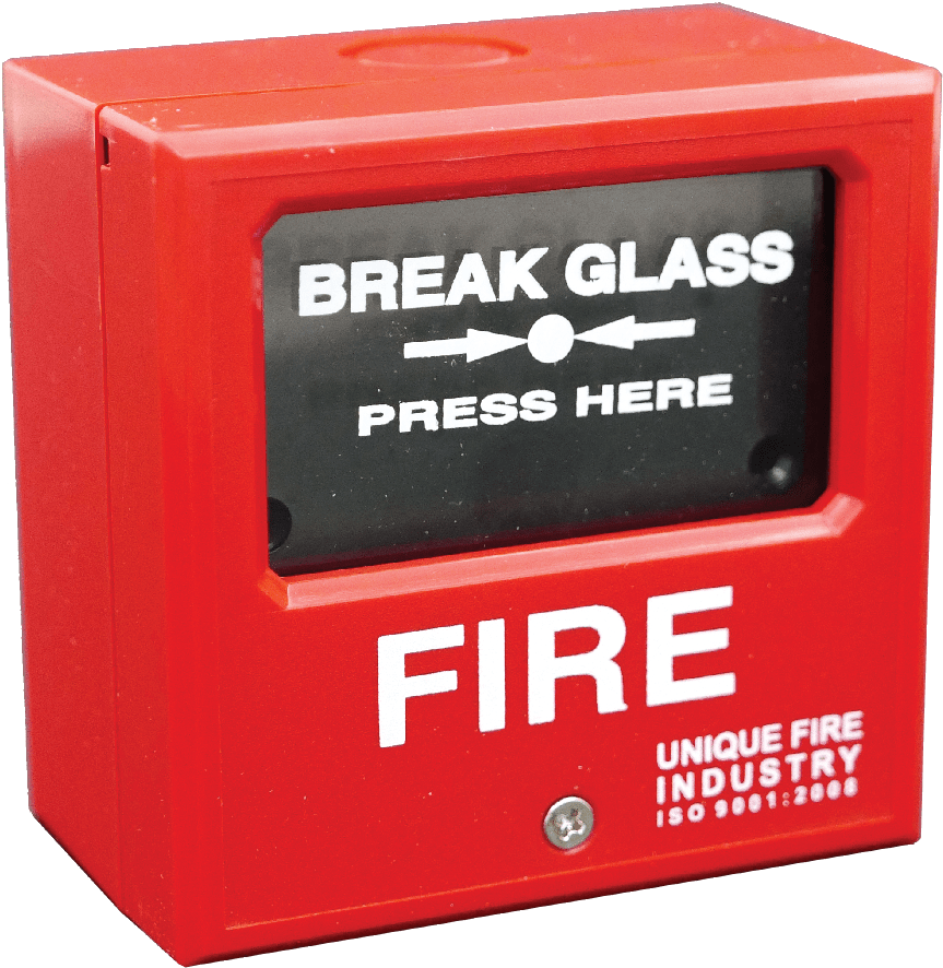 Red Fire Alarm Break Glass PNG