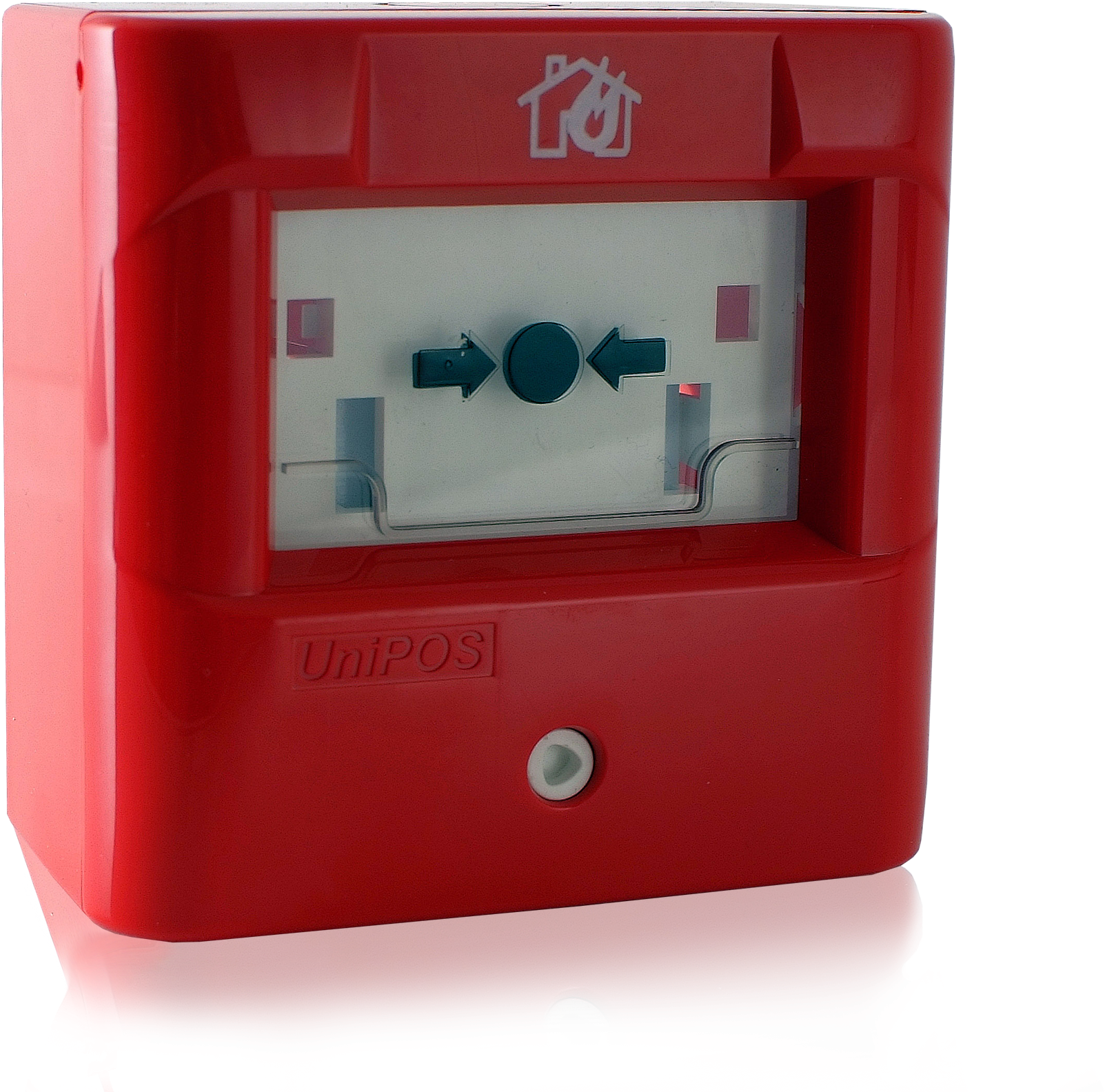 Red Fire Alarm Wall Mounted PNG
