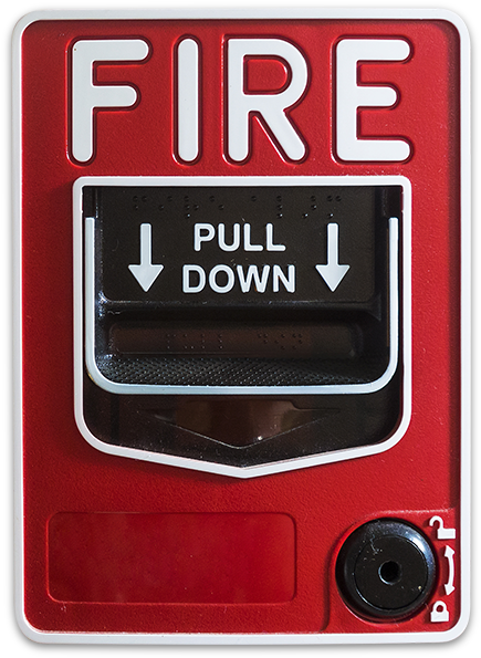 Red Fire Alarm Wall Mounted.png PNG