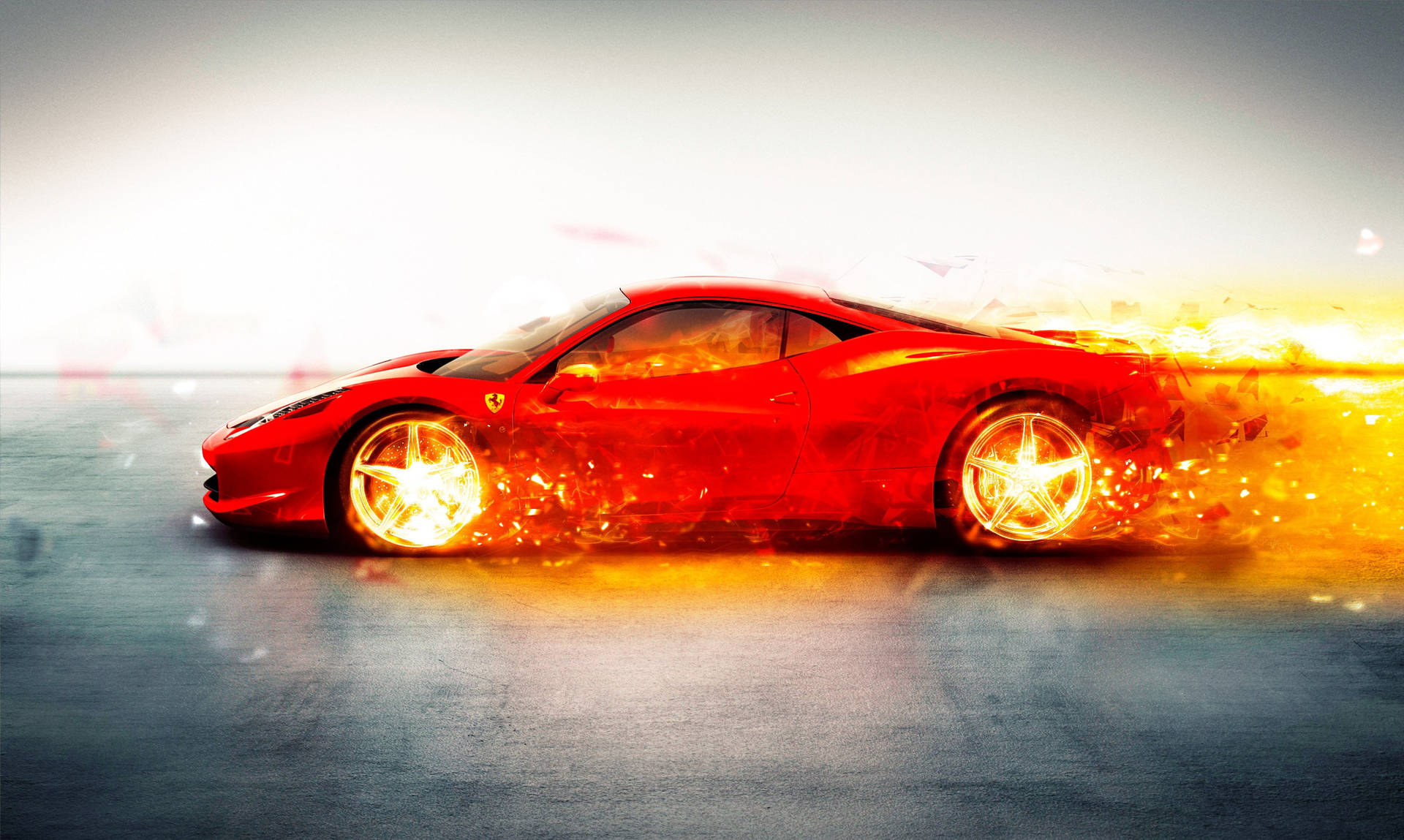 Rosso Fuoco Auto Ferrari Sfondo