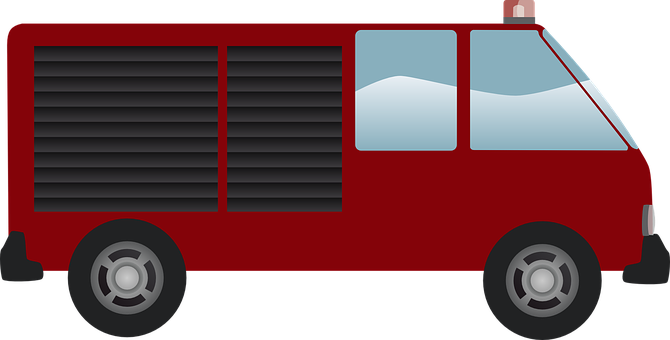 Red Fire Engine Illustration PNG