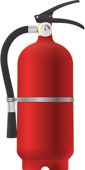 Red Fire Extinguisher Illustration PNG