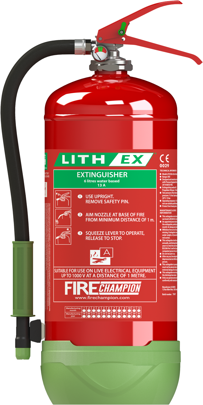 Red Fire Extinguisher Lith Ex PNG