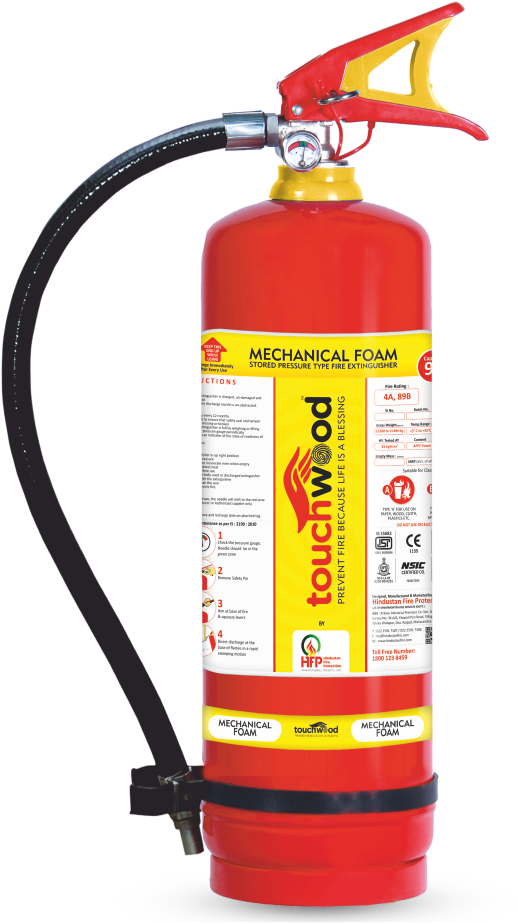 Red Fire Extinguisher Standing PNG