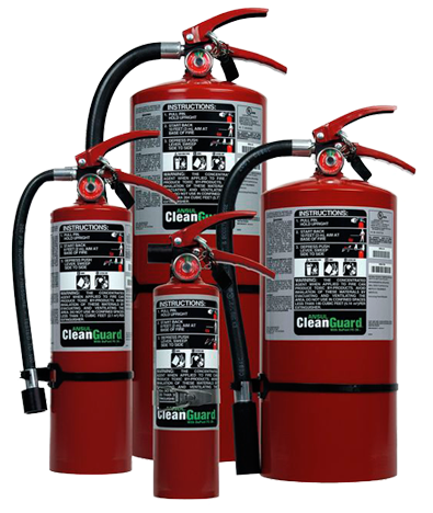 Red Fire Extinguishers Array PNG