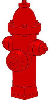 Red Fire Hydrant Vector PNG
