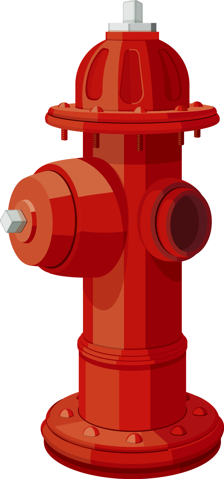 Red Fire Hydrant Vector Illustration PNG