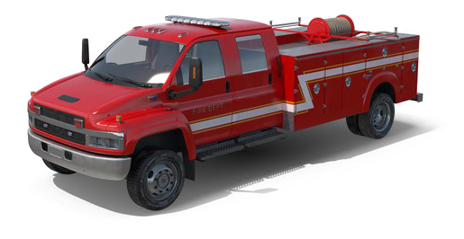 Red Fire Rescue Truck PNG