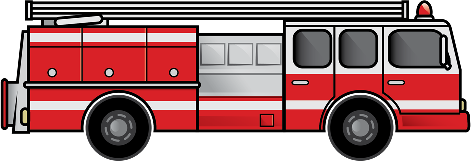 Red Fire Truck Illustration.png PNG