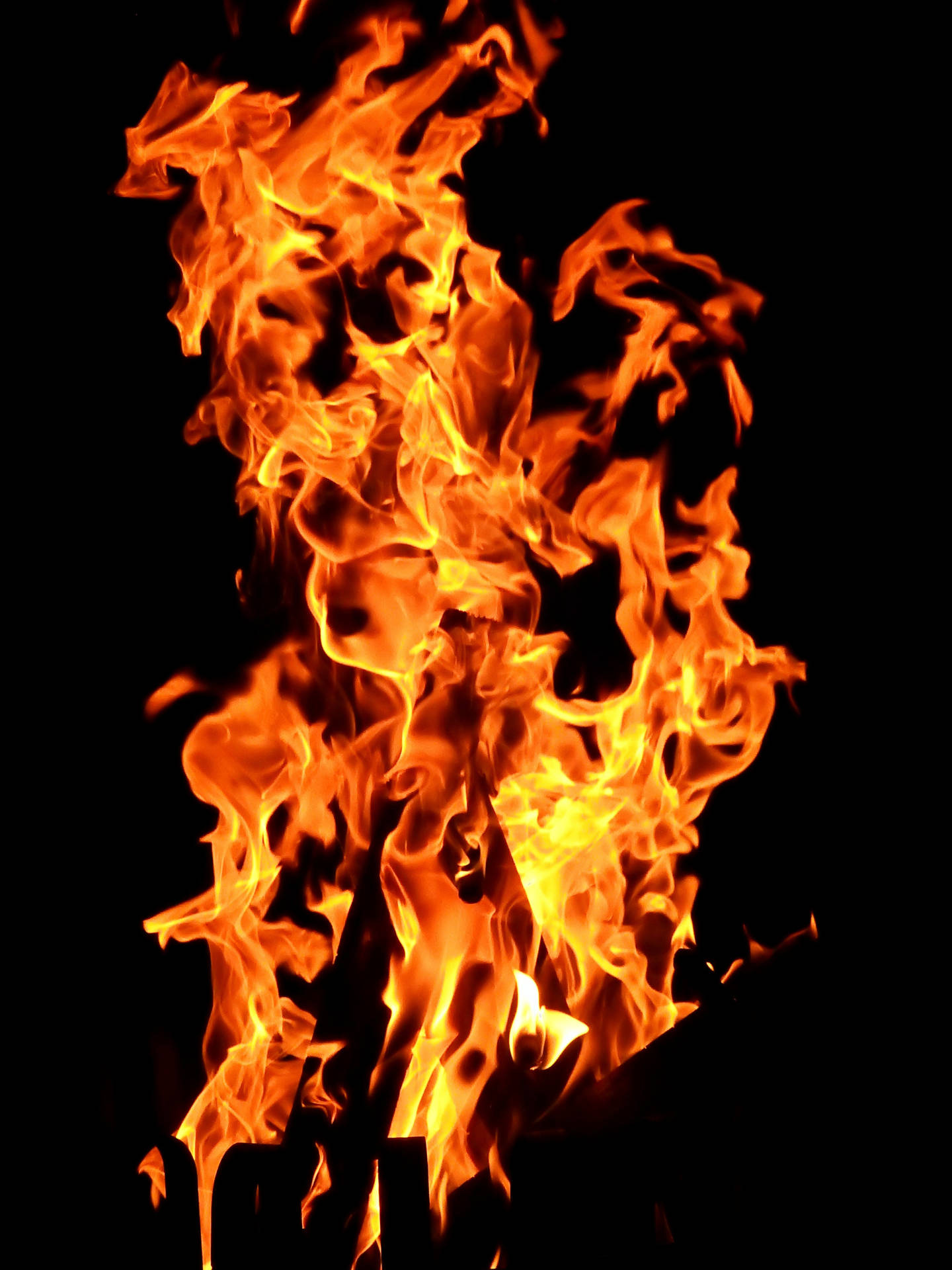 Red Fire With Odd Shapes Wallpaper