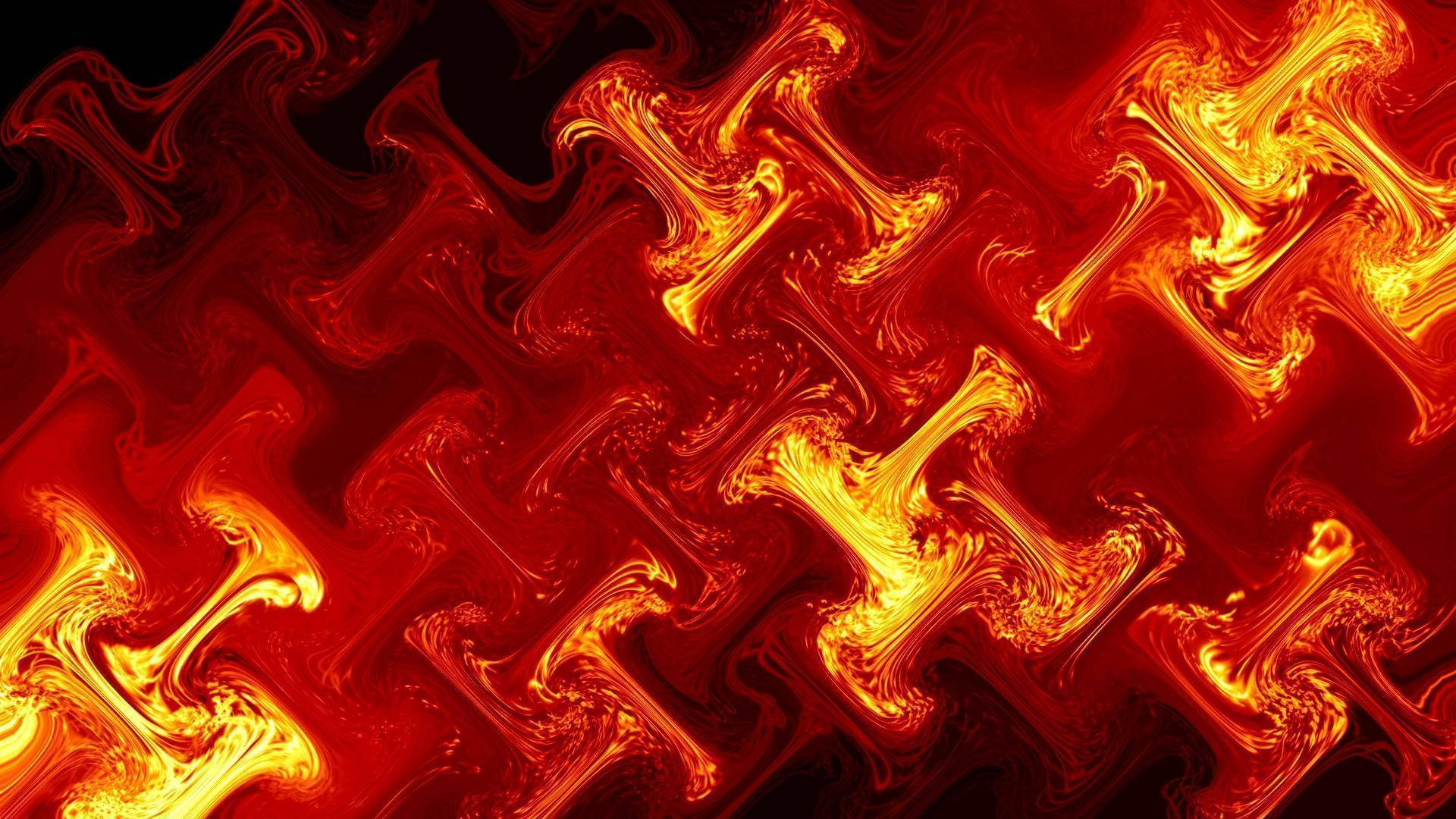 Red Fire With Swastika Patterns Wallpaper