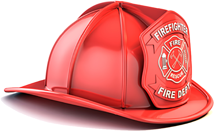 Red Firefighter Helmet3 D Render PNG