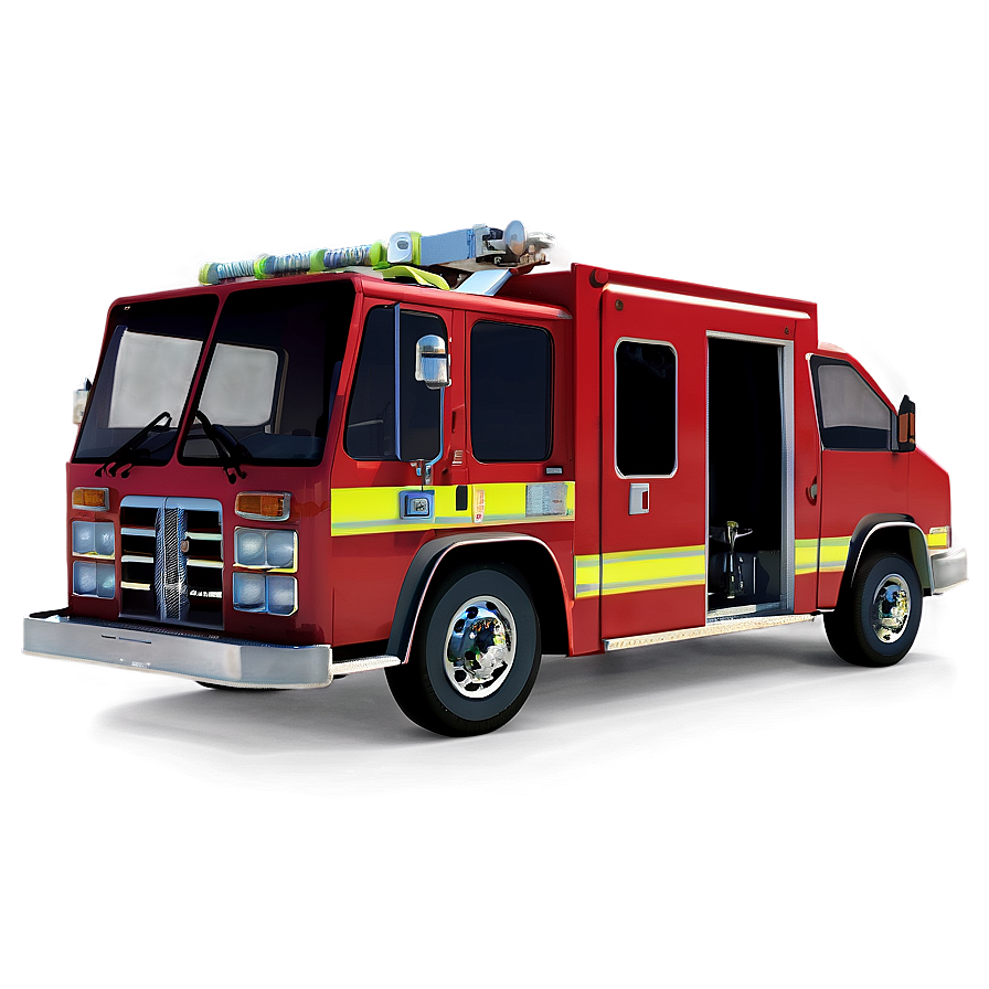 Red Firefighter Van Png 24 PNG