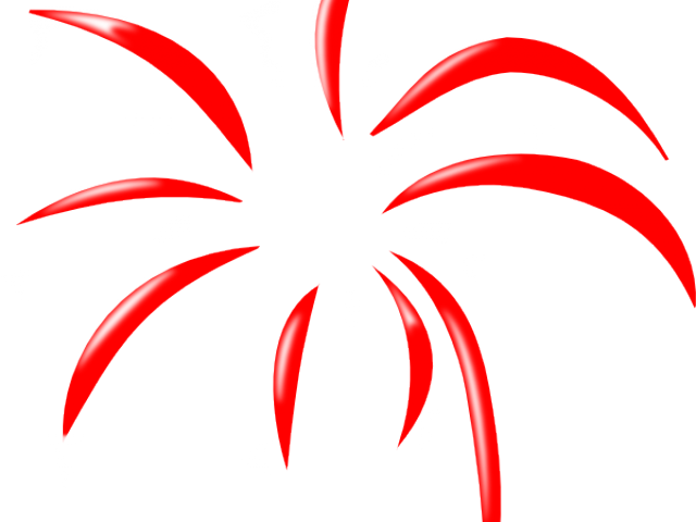 Red Firework Burst Clipart PNG