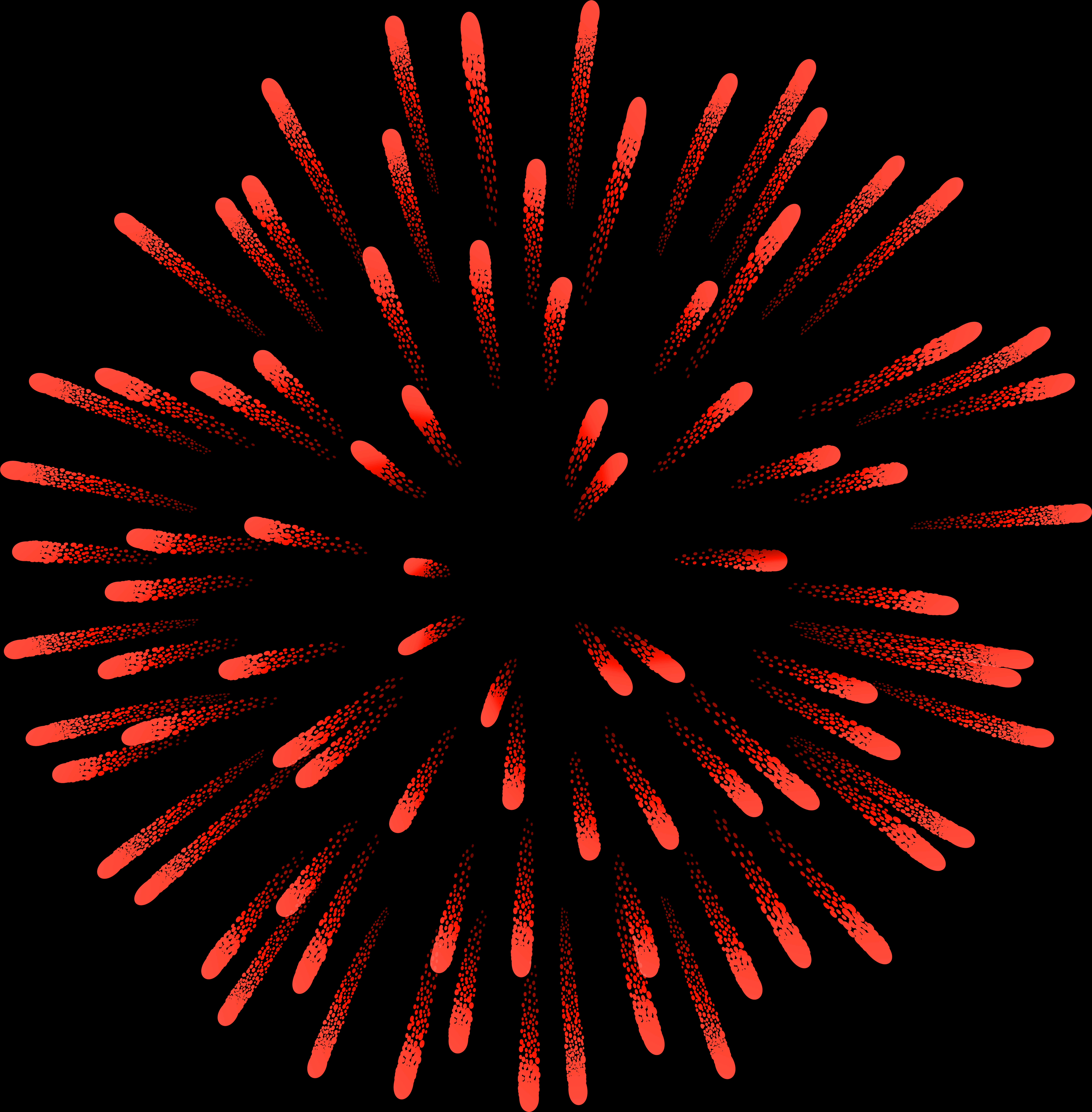 Red Firework Explosion Graphic PNG