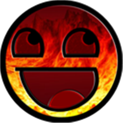 Red Firey Roblox Face PNG