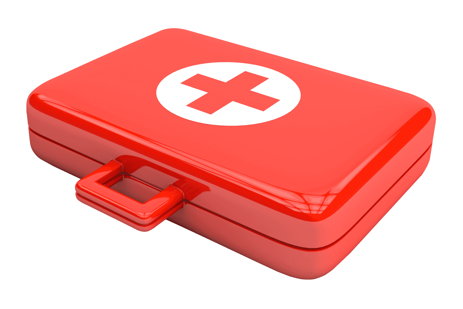 Red First Aid Kit3 D Render PNG