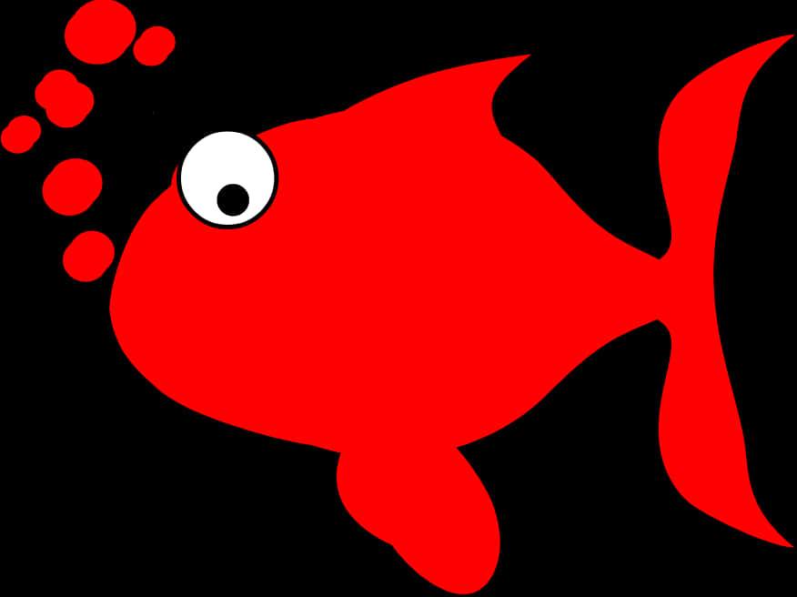 Red Fish Cartoon Illustration PNG