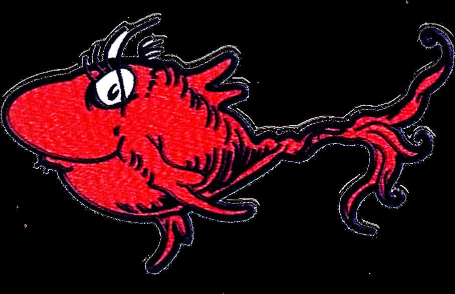 Red Fish Dr Seuss Character PNG