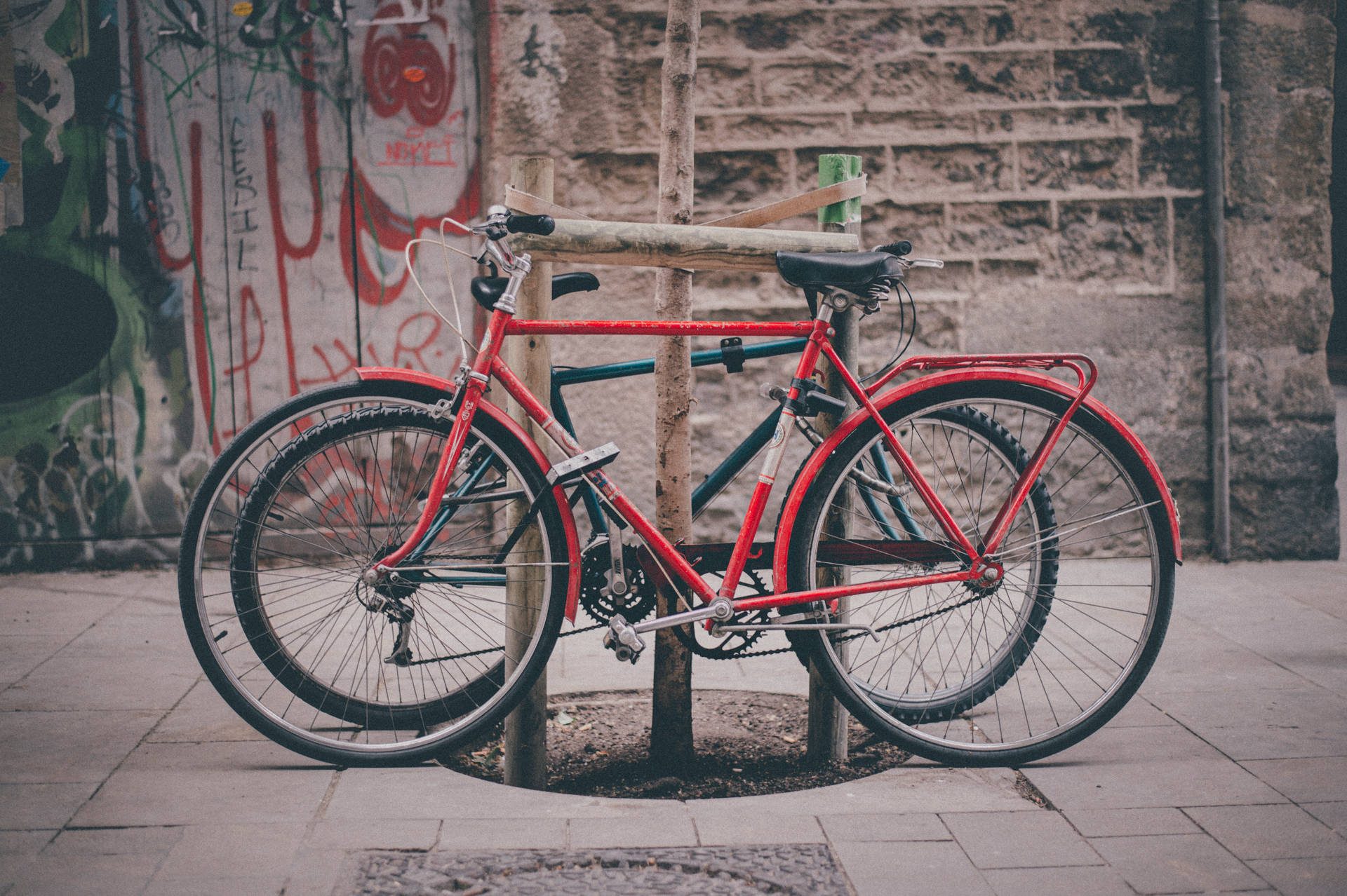 Red Fixie Bike Photography