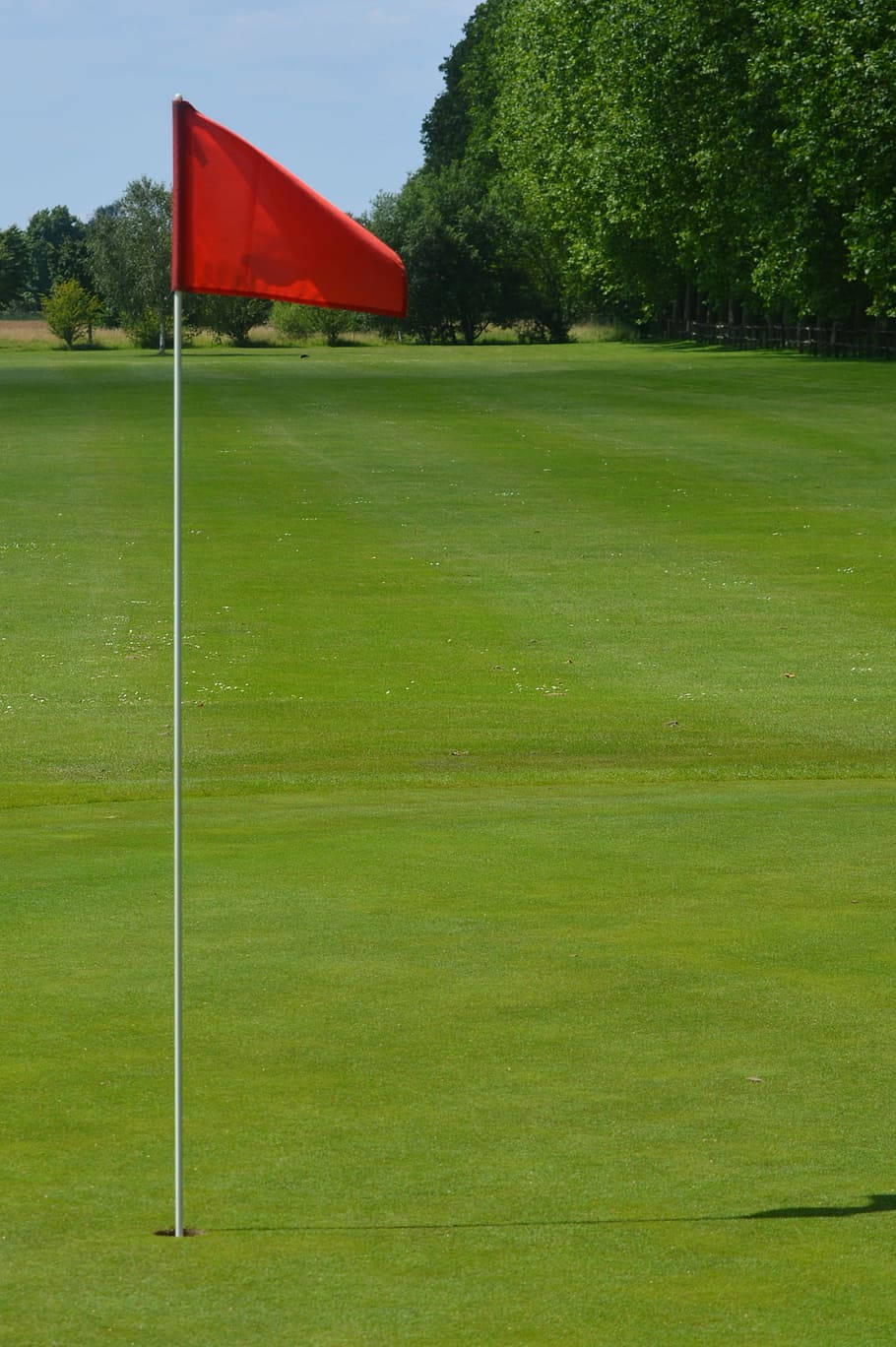 Teléfonode Golf Con Bandera Roja. Fondo de pantalla