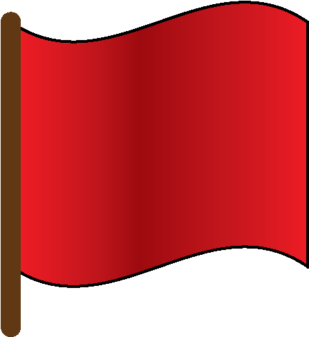 Red Flag Waving Graphic PNG