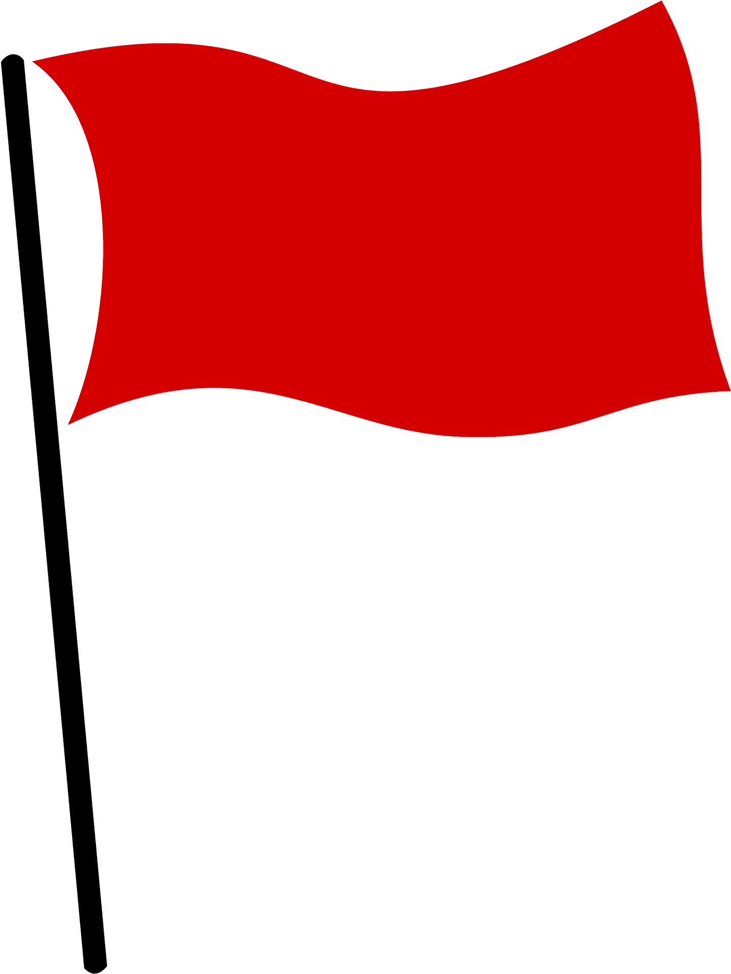Red Flag Waving Symbol PNG