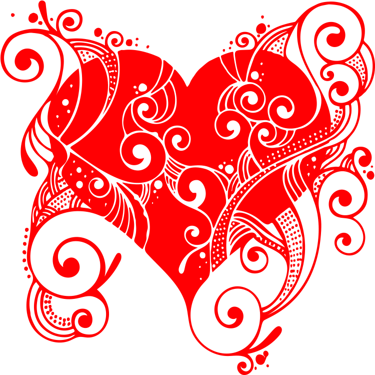 Download Red Floral Heart Vector Design | Wallpapers.com