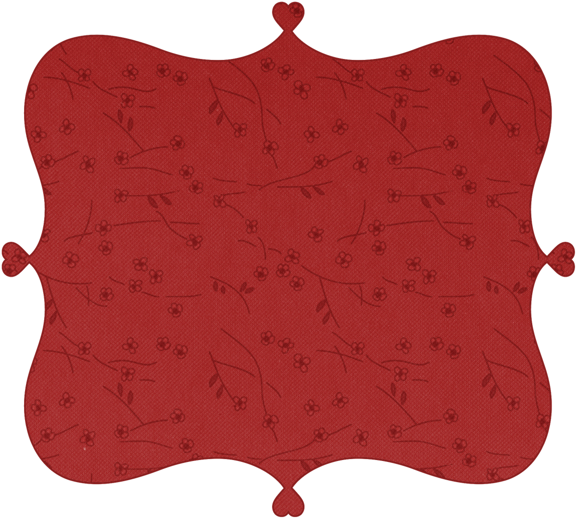 Red Floral Tablecloth Design PNG