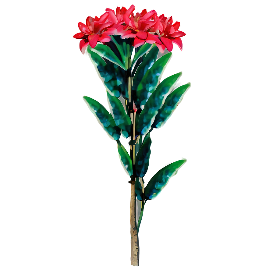 Red Flower Bush Png 81 PNG