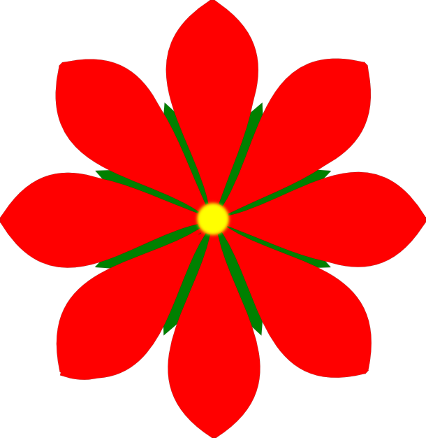 Red Flower Graphic Art.png PNG