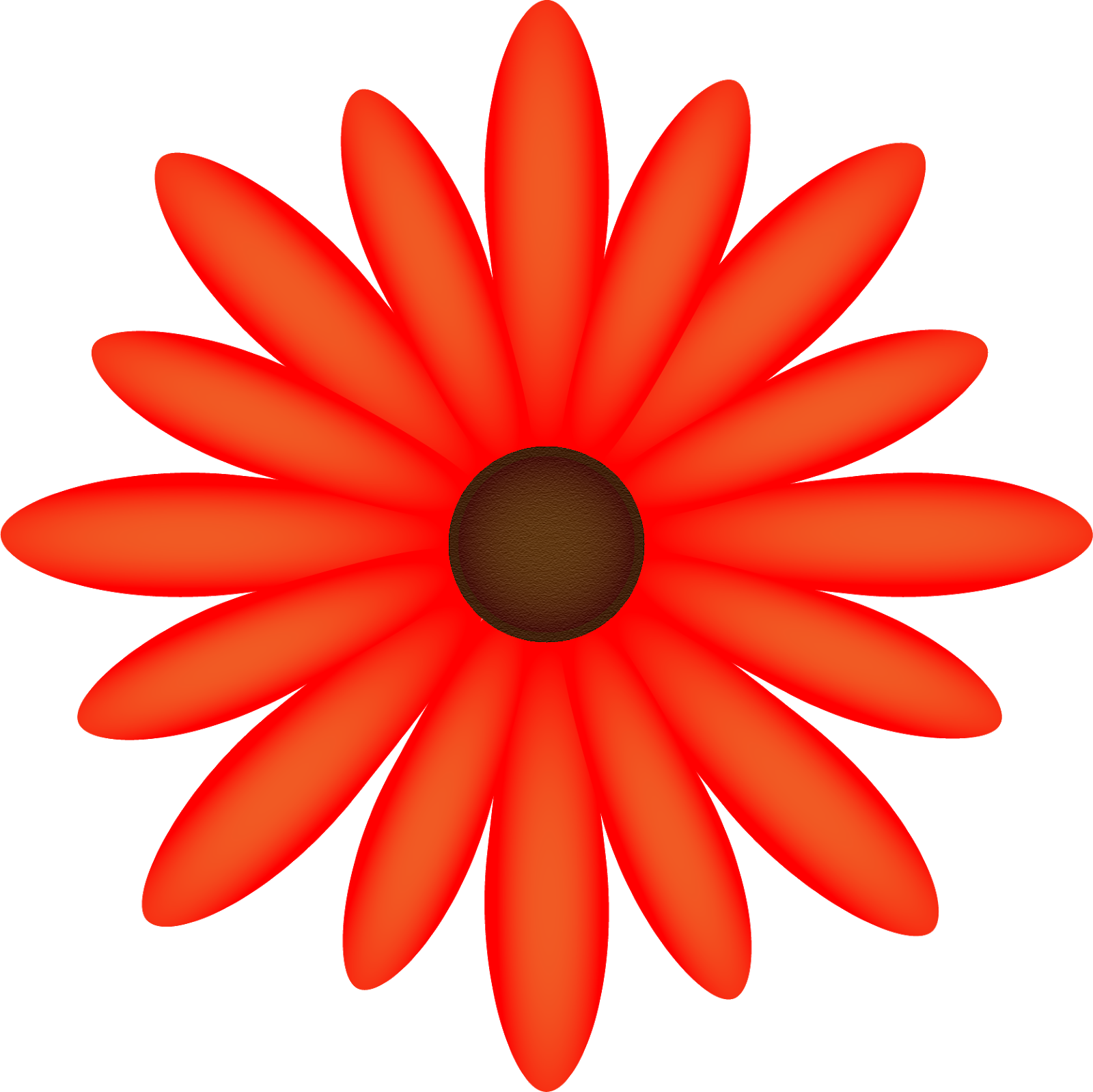 Red Flower Simple Background PNG