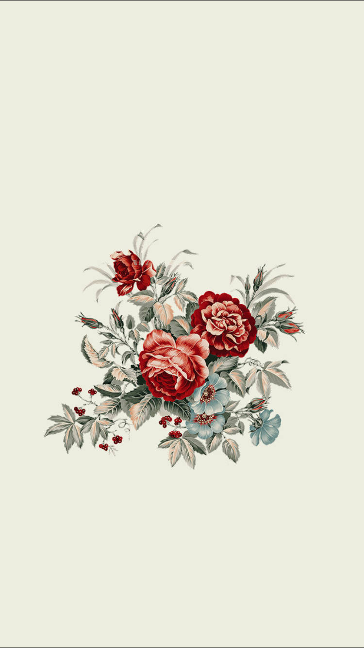 Arteestético De Flores Rojas Fondo de pantalla