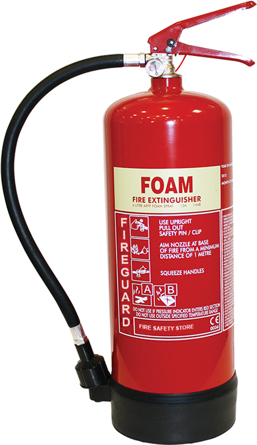 Red Foam Fire Extinguisher PNG
