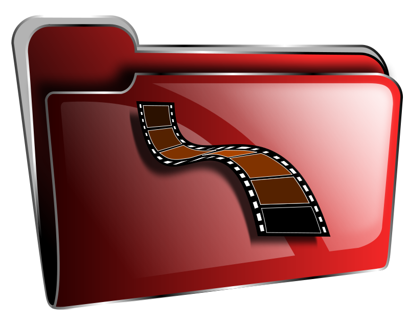 Red Folder Movie Icon PNG