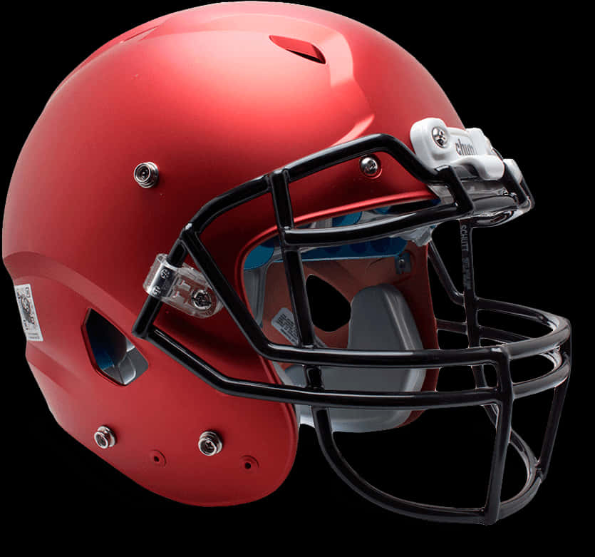 Red Football Helmet Side View PNG