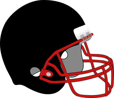 Red Football Helmet Vector PNG