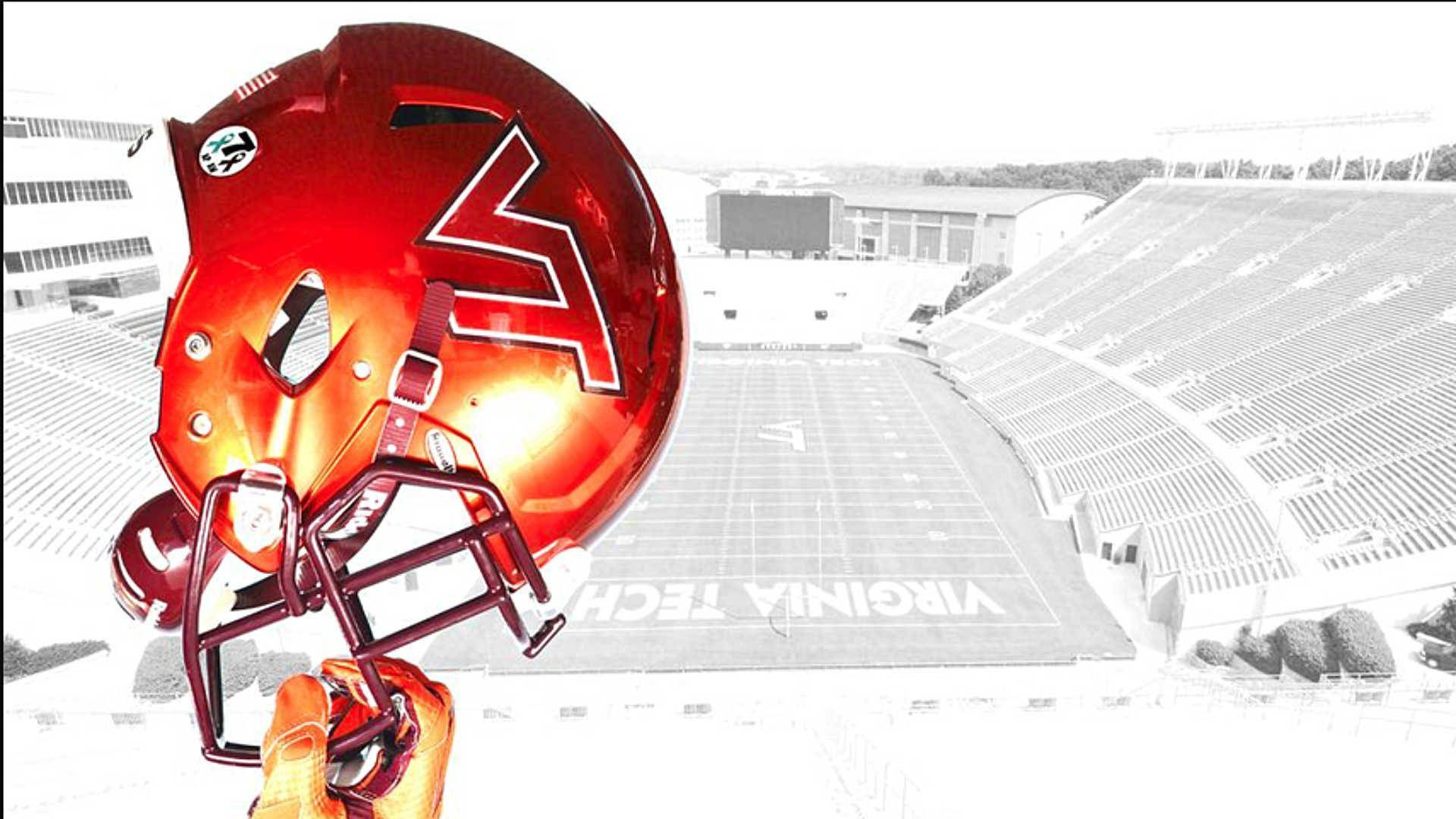 Red Football Helmet Virginia Tech Wallpaper
