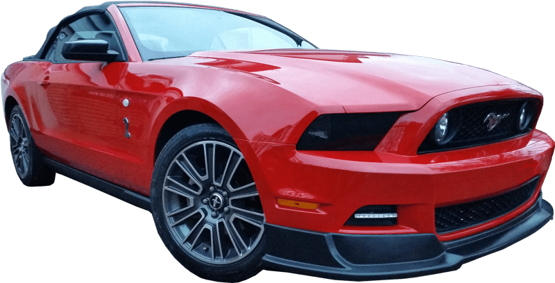 Red Ford Mustang Convertible PNG