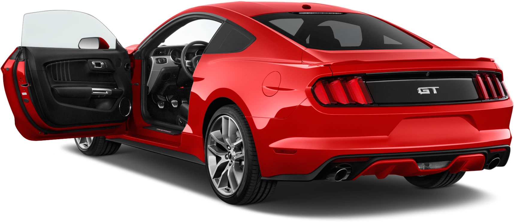 Red Ford Mustang G T Open Door PNG
