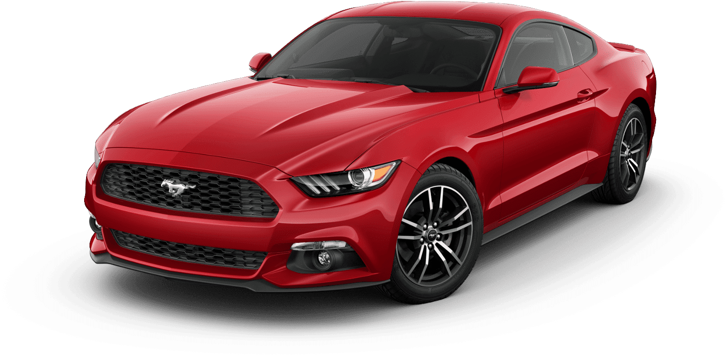 Red Ford Mustang G T Profile View PNG