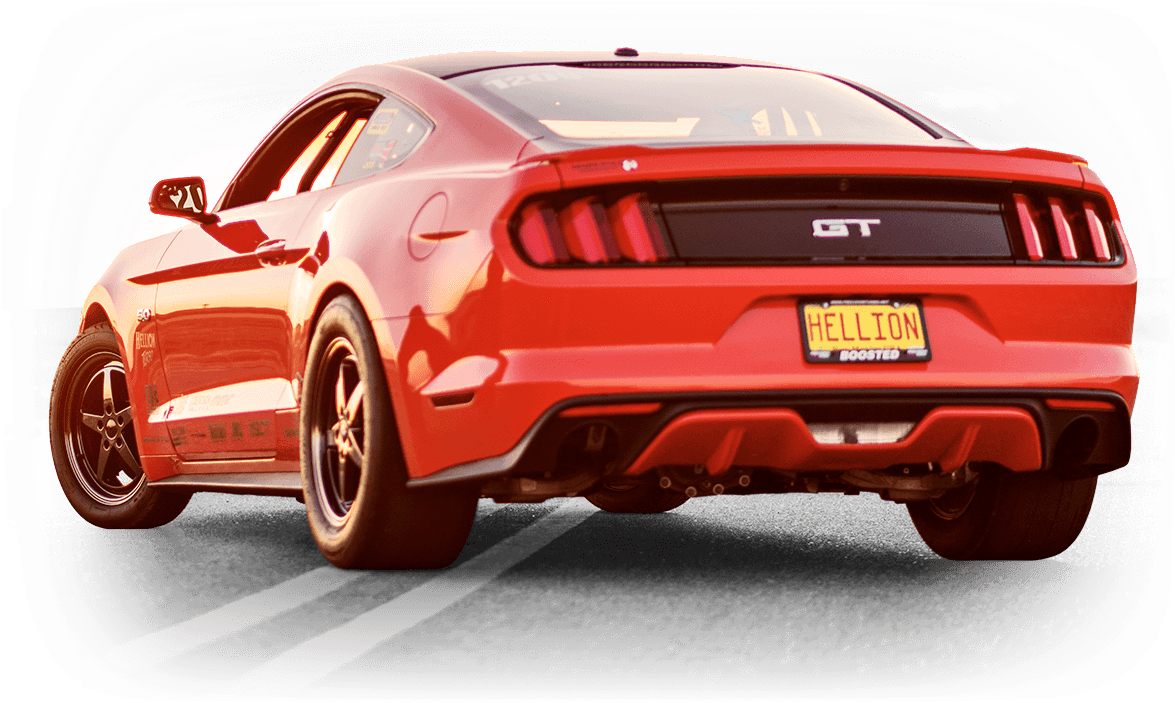 Red Ford Mustang G T Rear View PNG