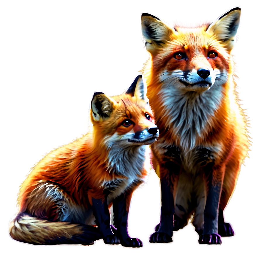 Red Fox Family Png 35 PNG